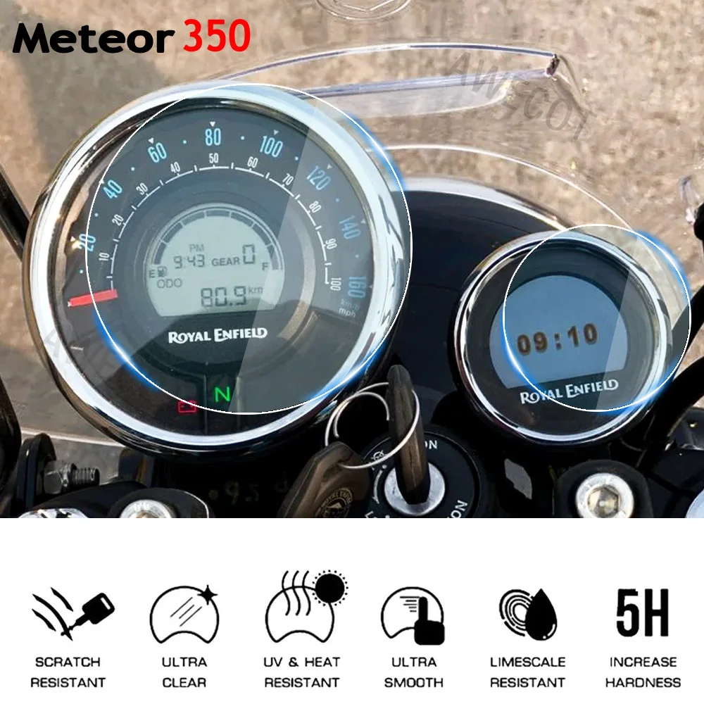 

For Royal Enfield Meteor 350 Meteor350 2021- Motorcycle Scratch Cluster Screen Dashboard Protection Instrument Film