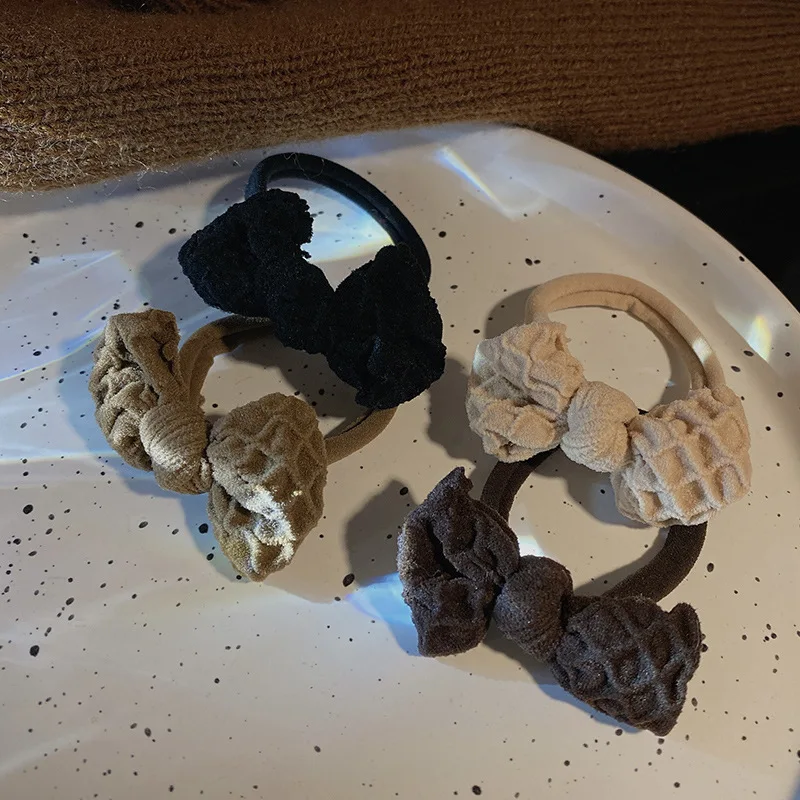 Резинка для волос с бантом завязка хвоста простой темпераментный головной