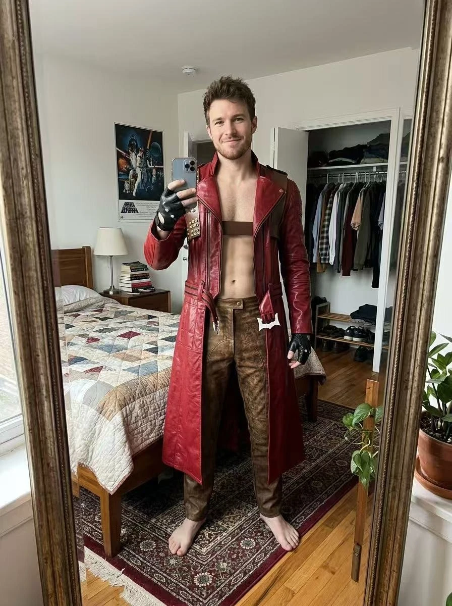 Фото Костюм для косплея DMC Dante: ремни, лямки, пальто, наряд на Хэллоуин №1