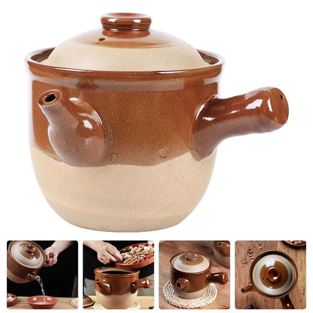 

Pot Casserole Cooking Claychinese Kitchenceramic Pots Stew Cookware Soup Hot Porcelain Cooker Cocottedonabe Mini Bowls Pottery