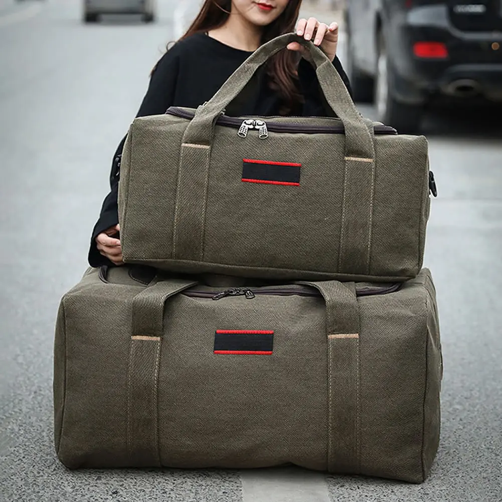 Canvas Travel Bags Men Women Super Large Capacity Hand Luggage Bag Long Distance Travel Bag Clothing Storage Bag Dropshipping