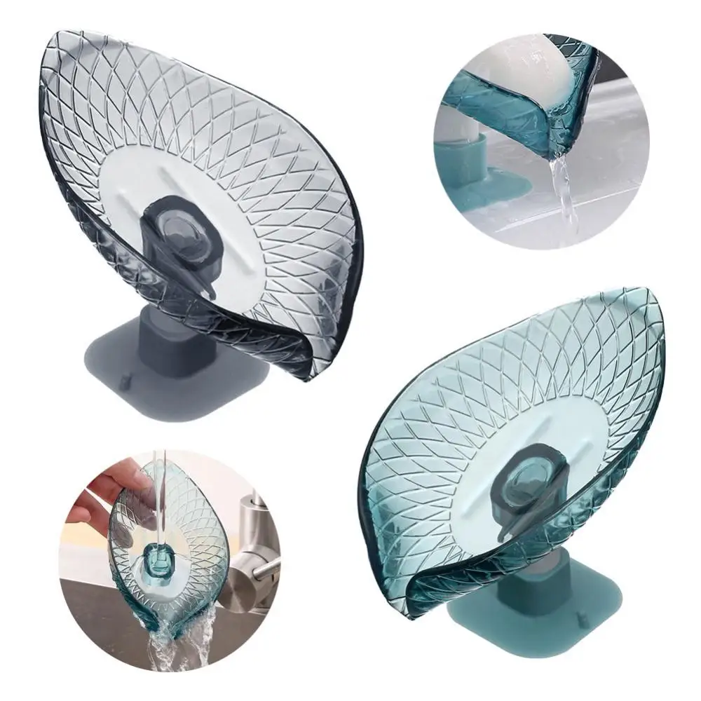 

Мыльница, милая коробка для душа в ванную комнату, бытовая полка, креативный прозрачный в форме листа персонализированный артефакт, сливной...