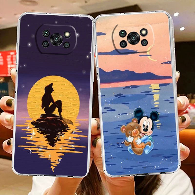 

Transparent Phone Case For Xiaomi Poco X4 X3 X2 NFC F4 F3 F2 GT M5s M4 M3 M2 Pro C50 C40 C3 Disney Mickey Minnie Baby Cover Capa