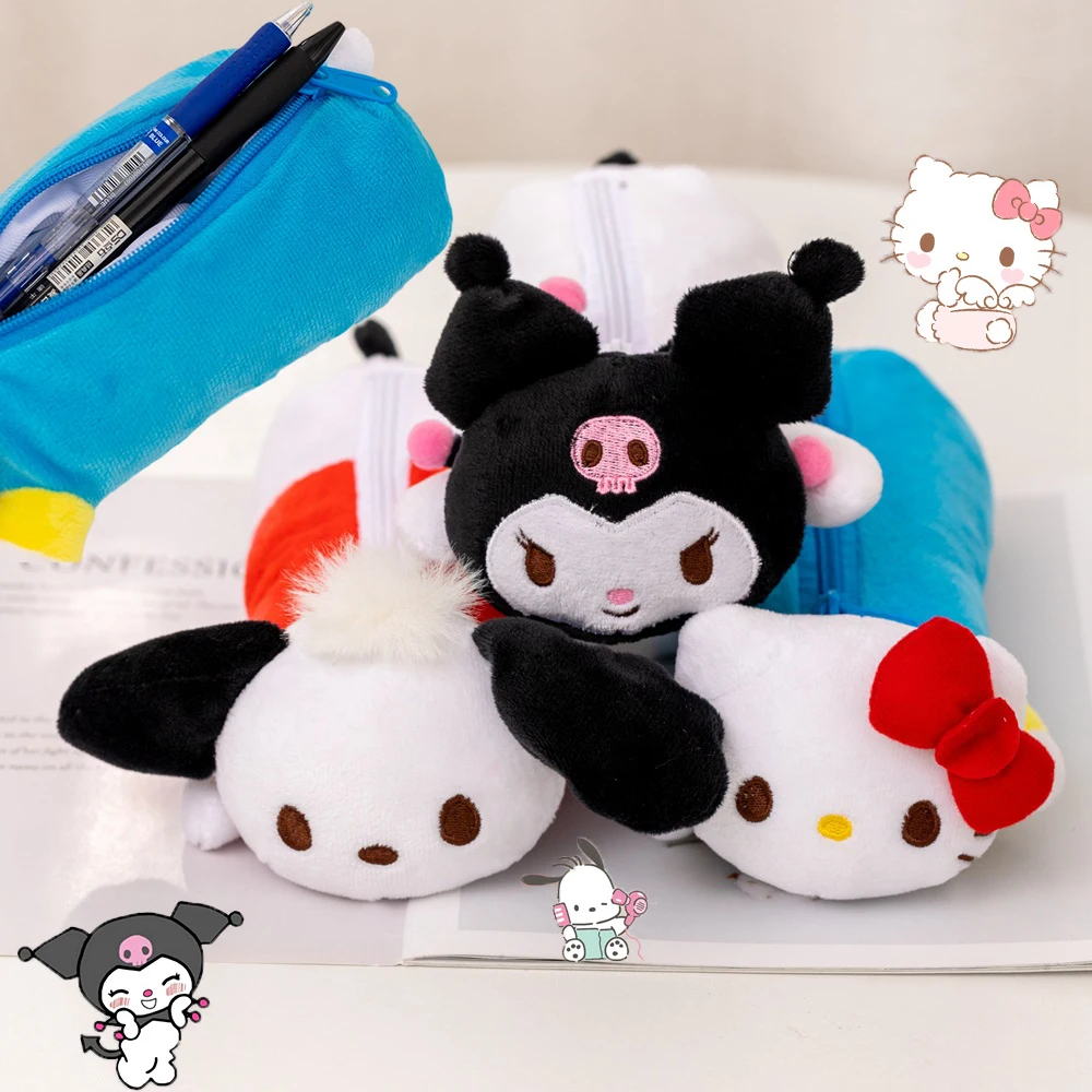 

Kawaii Sanrios Cinnamonroll Kitty pc dog аниме плюшевая кула чехол-карандаш для канцелярских принадлежностей сумка для хранения подарок
