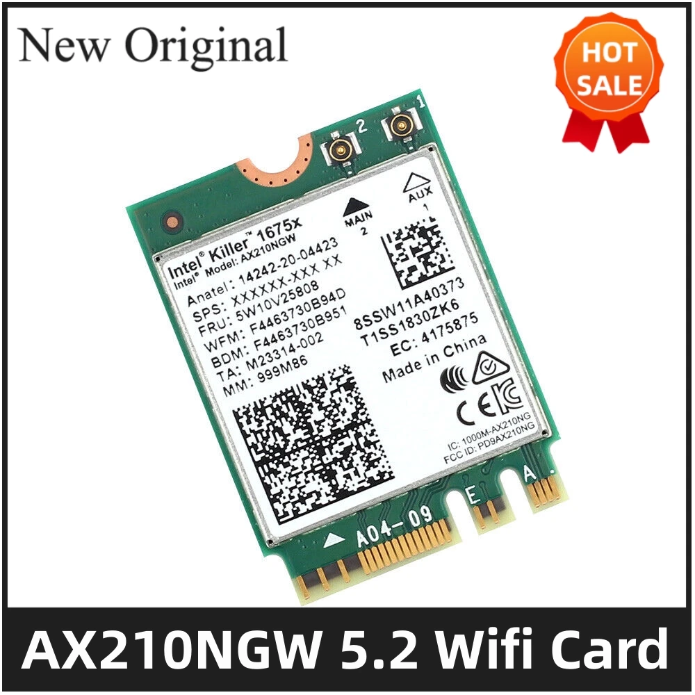 WiFi 6E карта для dell AX1675x Tri-Band AX210NGW M.2 2230 Bluetooth 5,2 Wifi карта