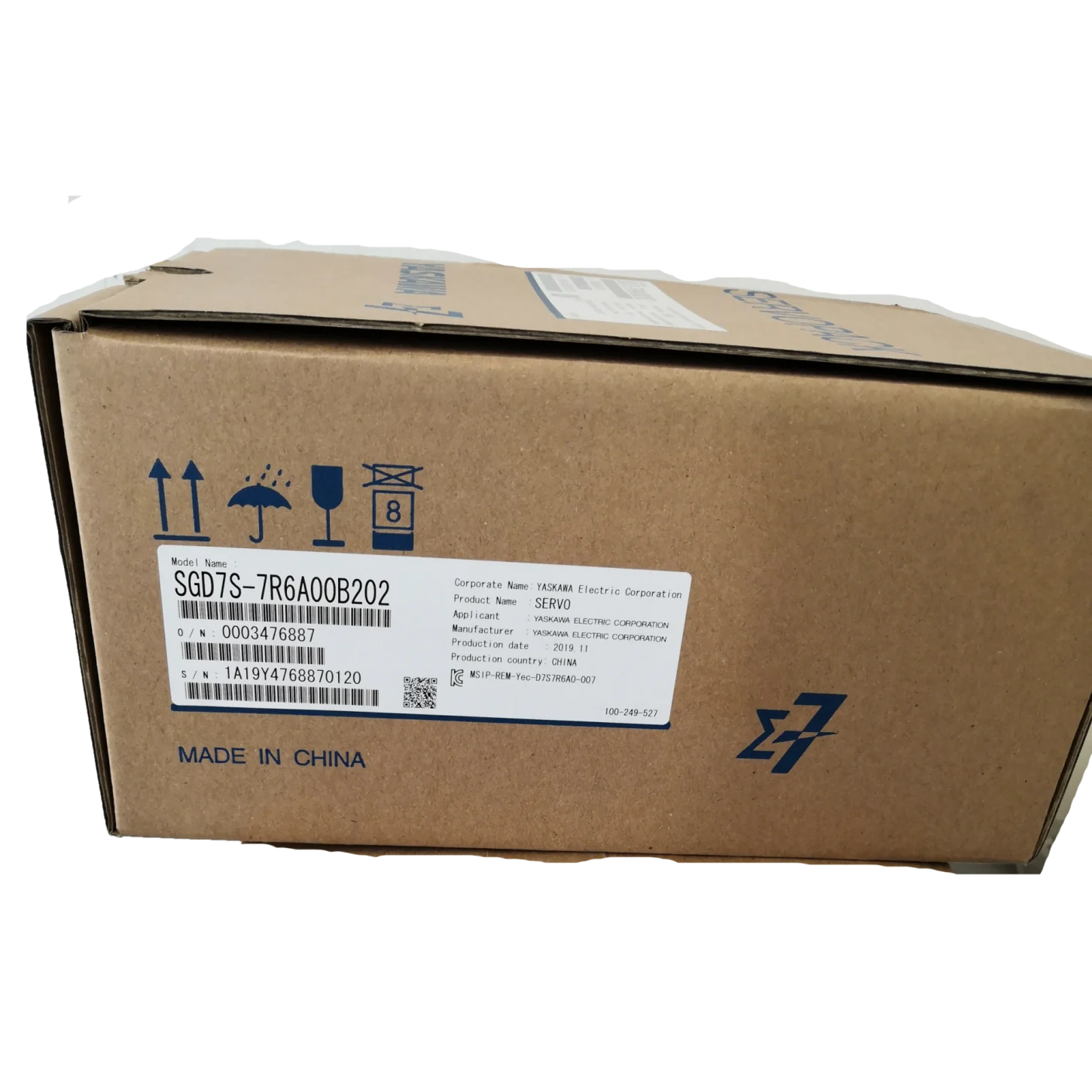 

Japan Yaskawa AC servo motor SGD75-7R6A00B202 850 Brand new and original in stock