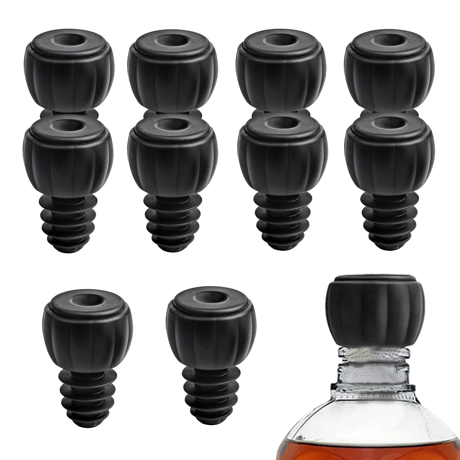

10PCS Vacuum Wine Bottle Stopper Wine Stopper Wine Bottle Vacuum Stopper Wine Stoppers Silicone Reusable Wine Bottle Stopper