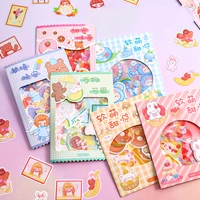 1 pack animal bear rabbit bag sticker cute ins girl heart decoration paste students diary material childrens small stickers