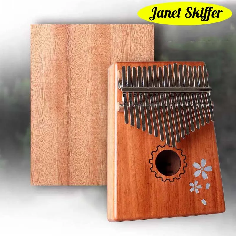 

17 Tones Bull Kalimba Thumb Piano High Quality Wood Mahogany Acacia Wood Body Musical Instruments Portable Pronunciation Box