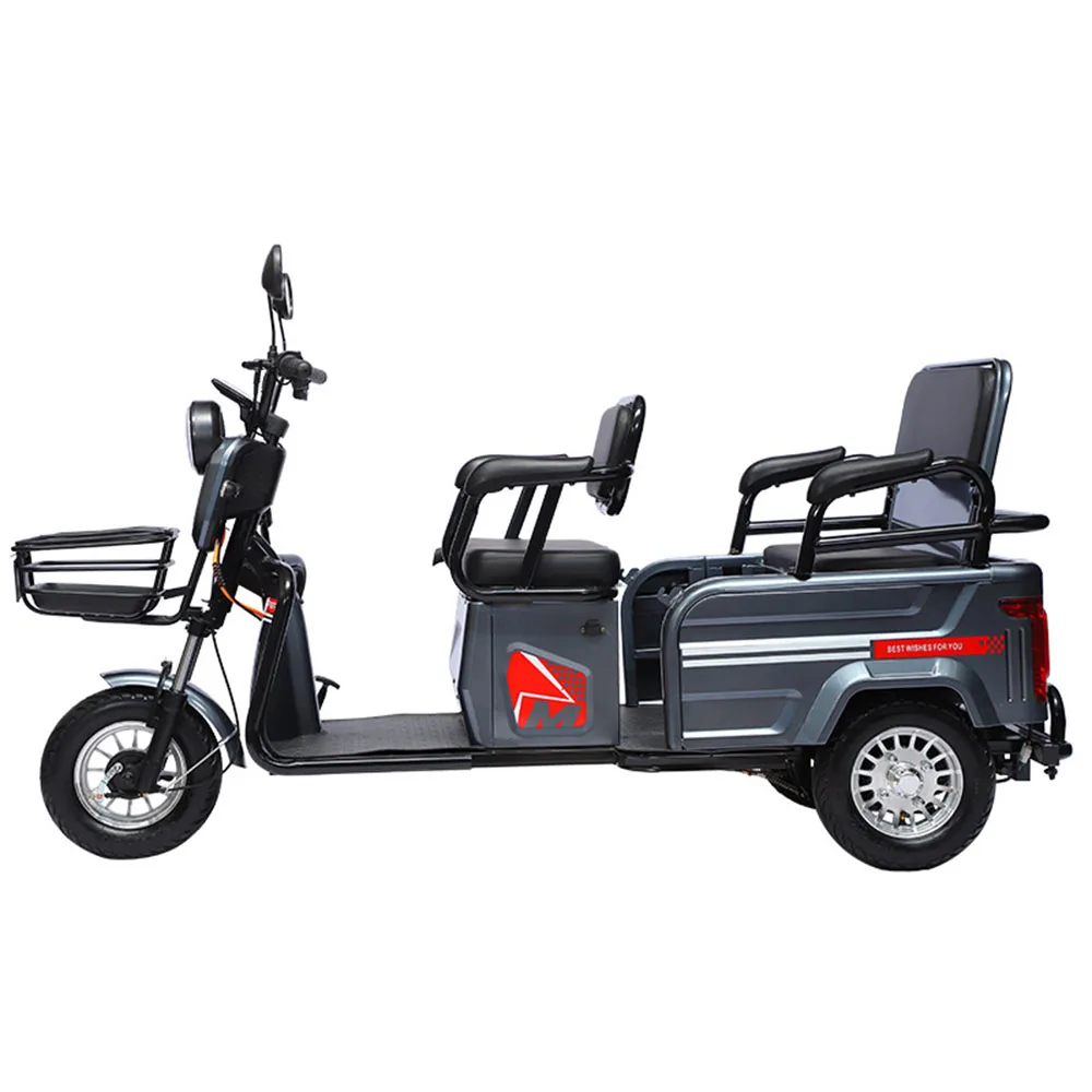 Lithium Battery Electromobile Electric Tricycle 48/60/72 Volts Foldable 25ah Dual Disc Brake Adult Household Leisure