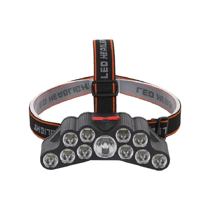 

5/6/9/11LED Headlamp Strong Light Head-Mounted Flashlight USB Rechargeable Outdoor Portable Hiking Camping Night Fishing Light