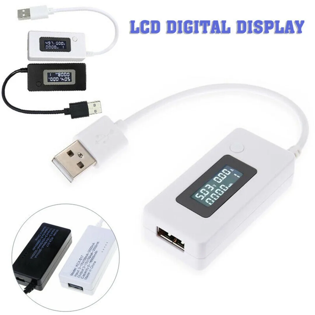 

LCD Voltage Current Detector Testing Tool Mobile Power USB Charger Digital Tester Electrical Instruments Meter