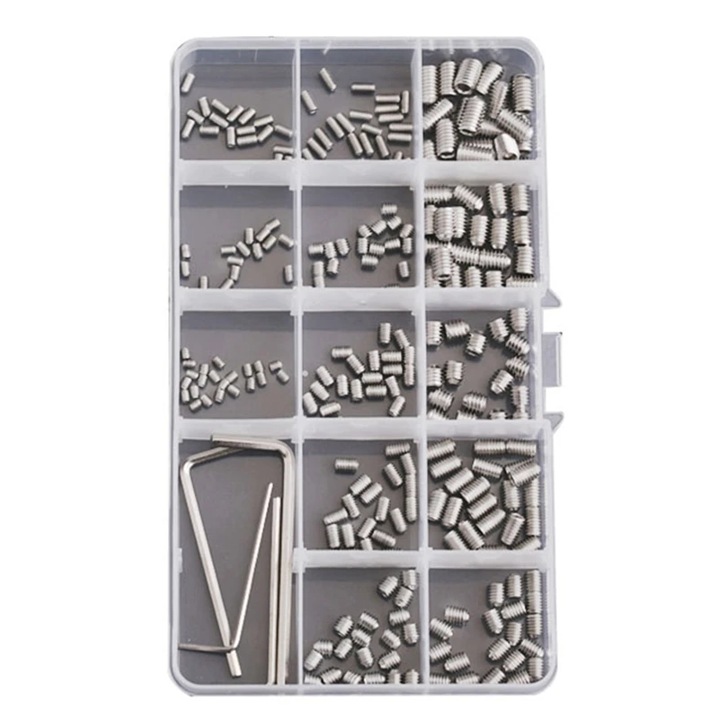 

1 Set 304 Stainless Steel Hexagon Socket Screws Set With Plastic Box + Plastic Box Cup Head Screws M3/4/5/6/8