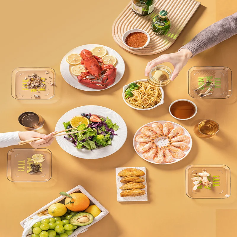 

Food Table Friut Snack 4/8pcs/lot Dinnerware Plates Household Kawaii Dish Plate Bear Sauce Cute Plates Plate Kitchen Tableware