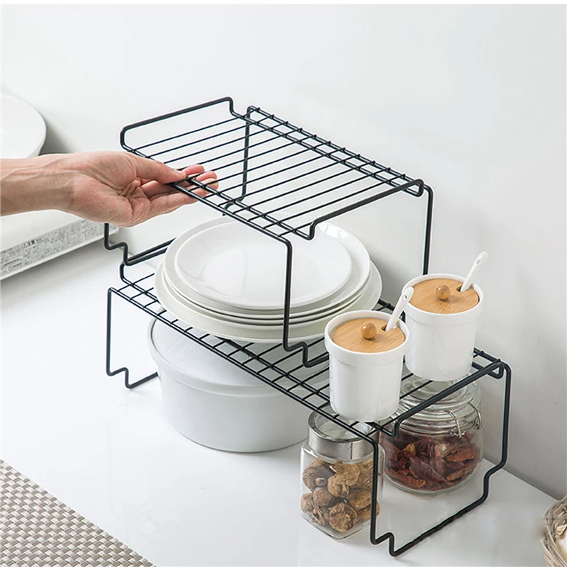 

Kitchen Storage Rack Closet Shelf Dish Drying Rack Spice Jars Seasoning Bottles Holder Shelves Kitchen Organizer 1pc