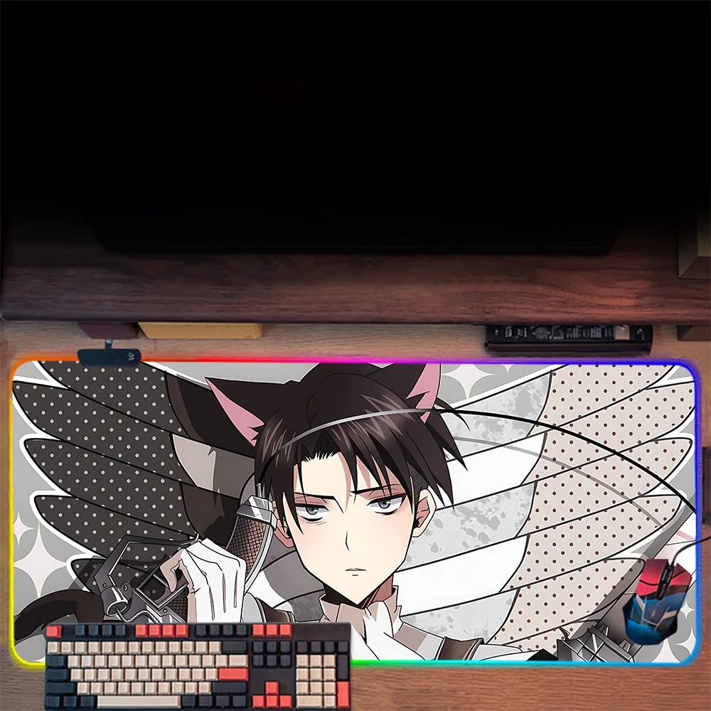 Коврик для мыши и клавиатуры с рисунком аниме Shingekis no Kyojins Hange Zoe RGB