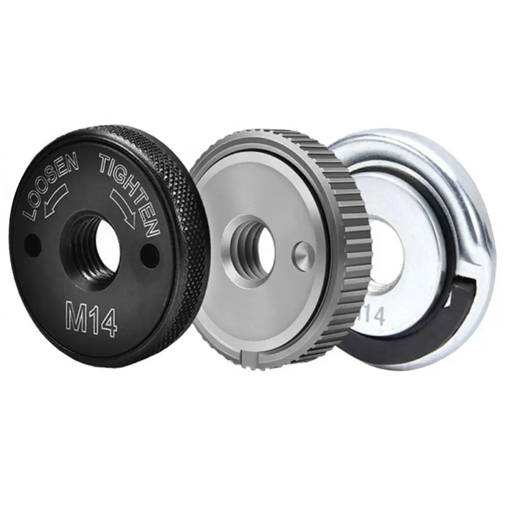 

Flange Nuts Locking Nuts Quick-release Clamping Plate Chunk 230mm Black Flex 125 150 180 230 For M14 Angle Grinder Accessories