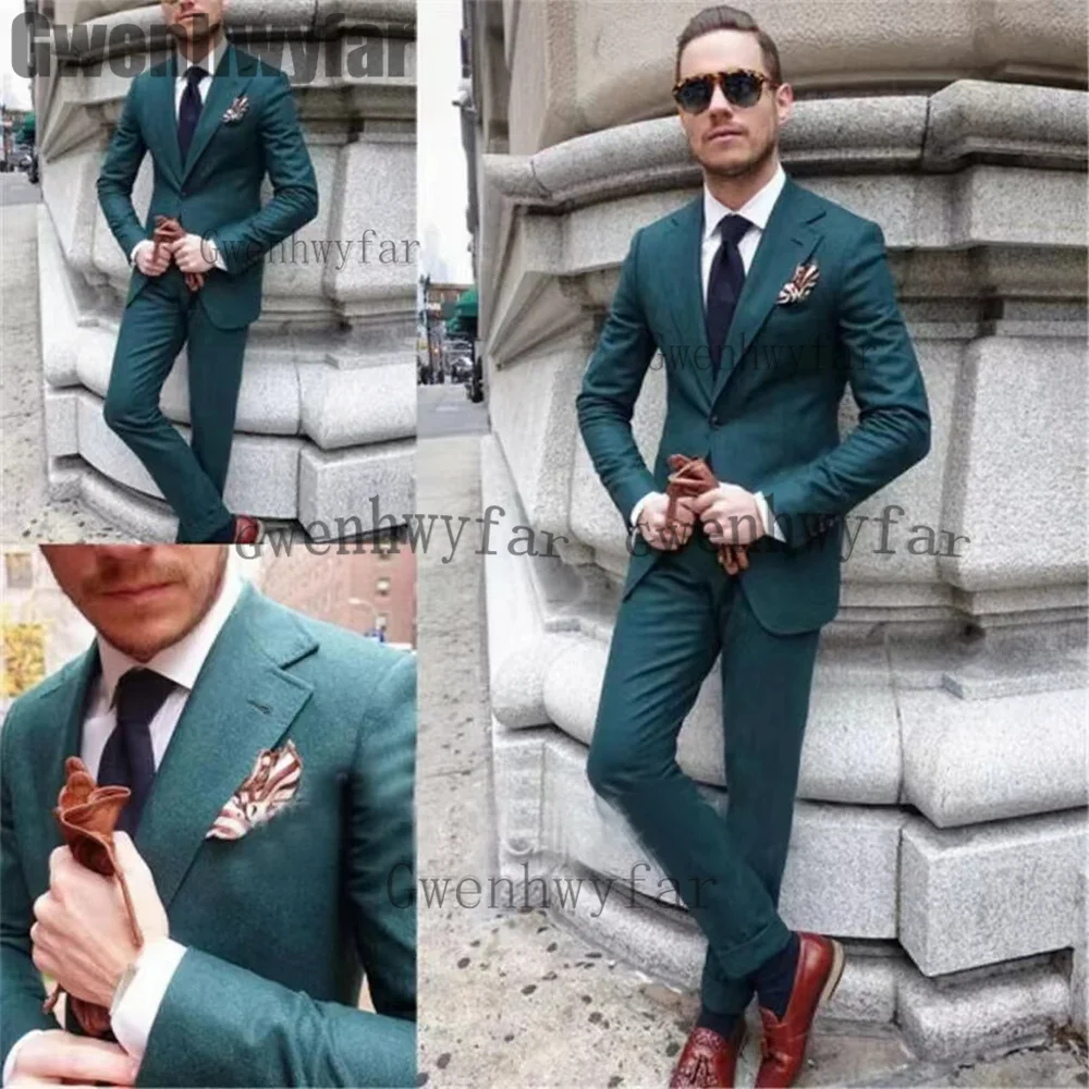 

Gwenhwyfar Fashion High Quality Groom Wear Notch Lapel Mens Bussiness Prom Wedding Tuxedos Best Man Blazers Set (Blazer+Pants)