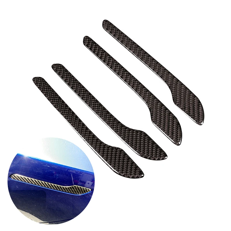 

For Tesla Model 3 2018 2019 Carbon Fiber Car Exterior Door Handle Sticker Cover Trim