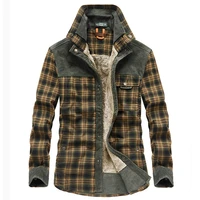 winter jacket men thicken warm fleece jackets coats pure cotton plaid jacket military clothes men chaquetas hombre size m 3xl
