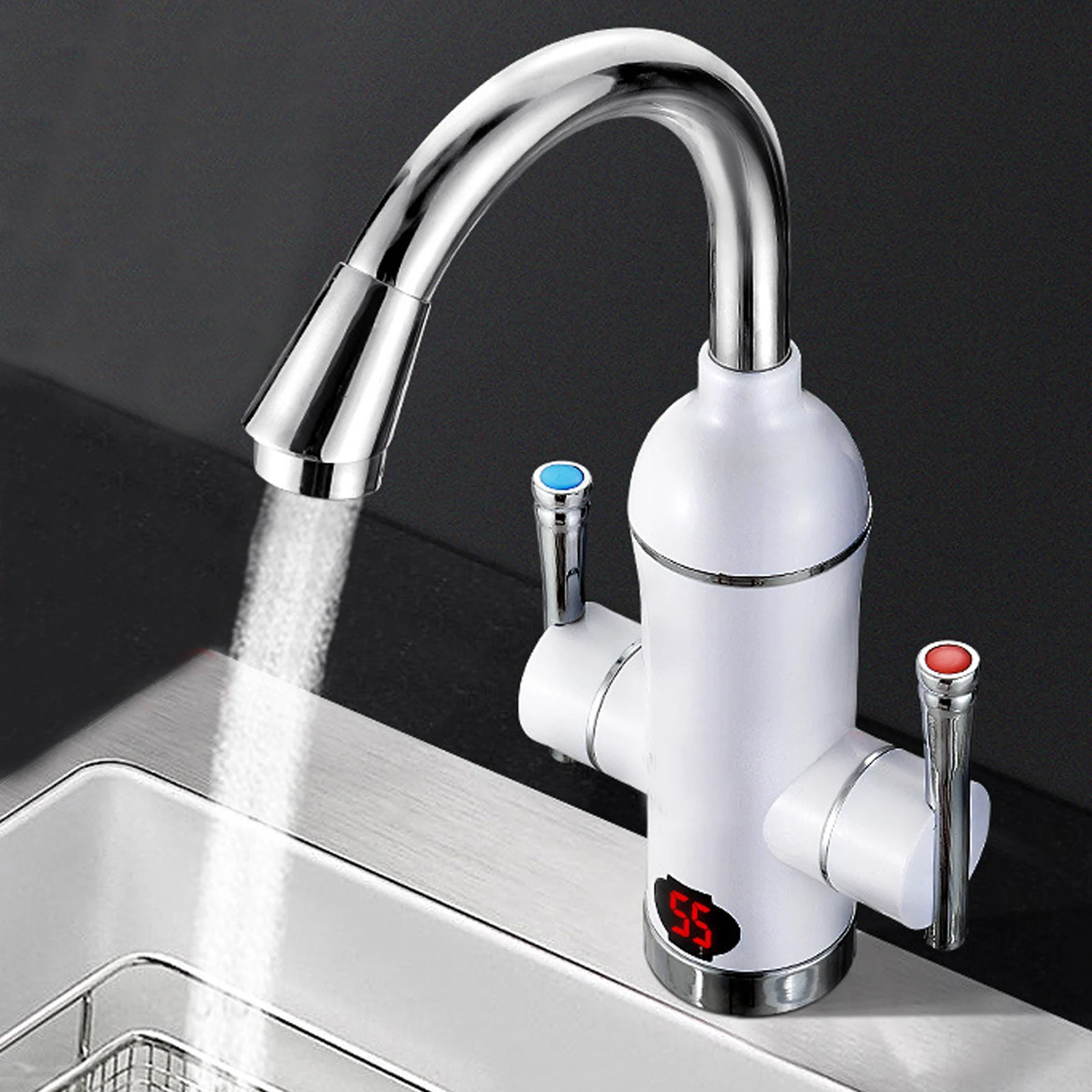 

3000 W Electric Tap Instantaneous Water Heater Tap Sink LED Temperature Display Heating Tap For Kitchen And Bathroom