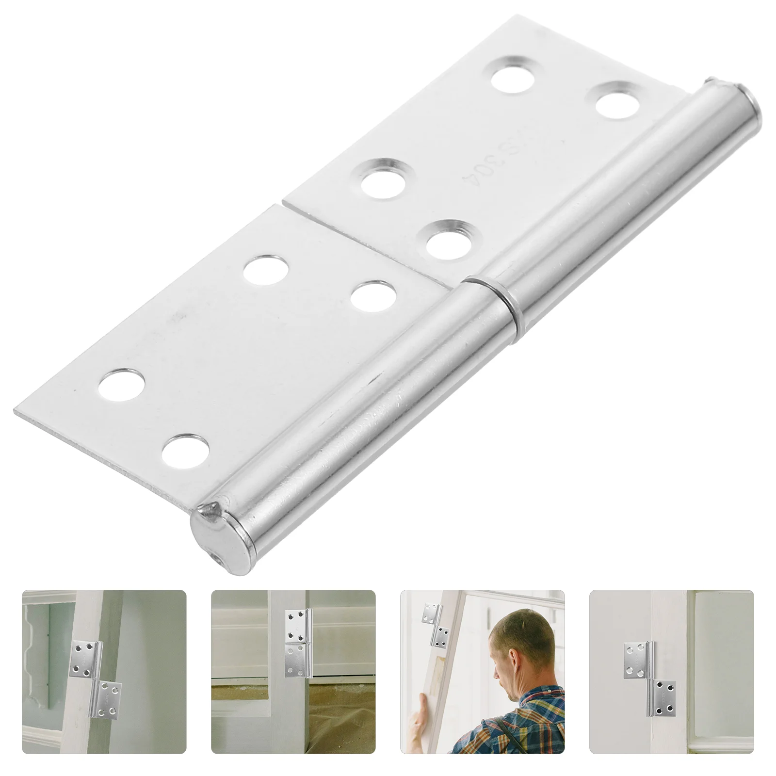 

6 Pairs Small Hinges Wood Door Installation Kit Heavy Duty Doors Interior Shutter Outdoor