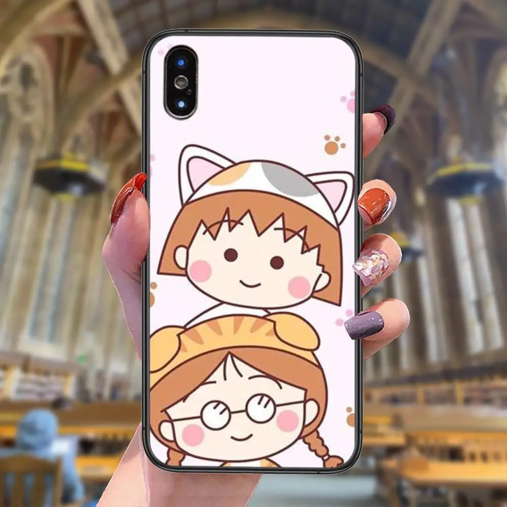 Chibi Maruko-chan очень дешевый черный художественный Бампер Мягкий для Xiaomi Mi A1 A2 A3 CC9 CC9e 5X