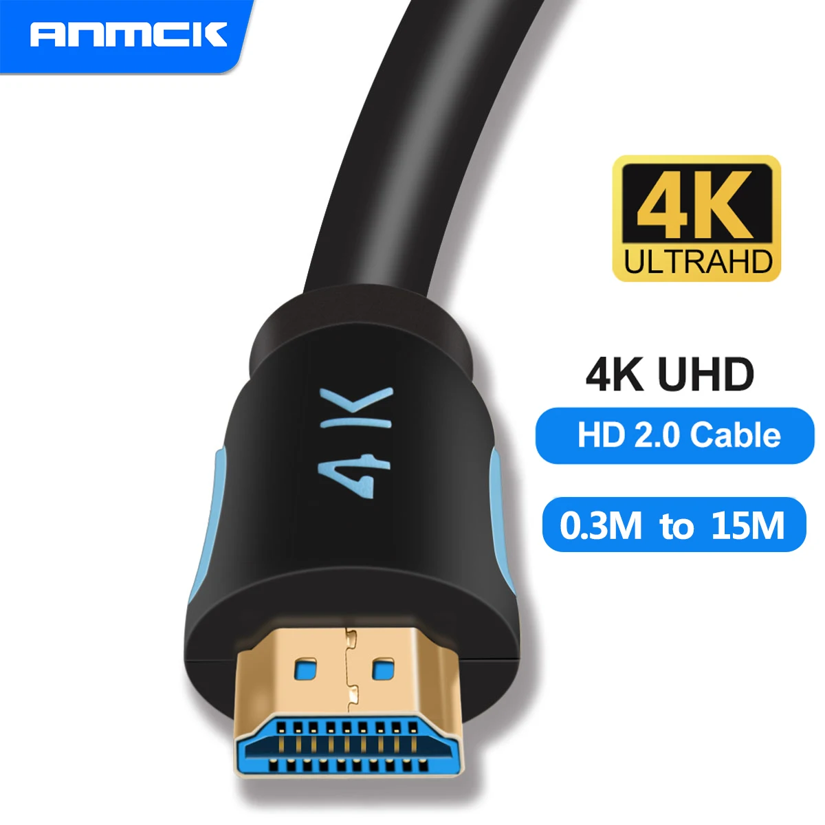 

Anmck HDMI-compatible Cable 4k2.0@120Hz Support ARC 3D HDR Ultra HDR 8K2.1@60Hz For 48Gbps Splitter Switch PS5 TV Box Projector