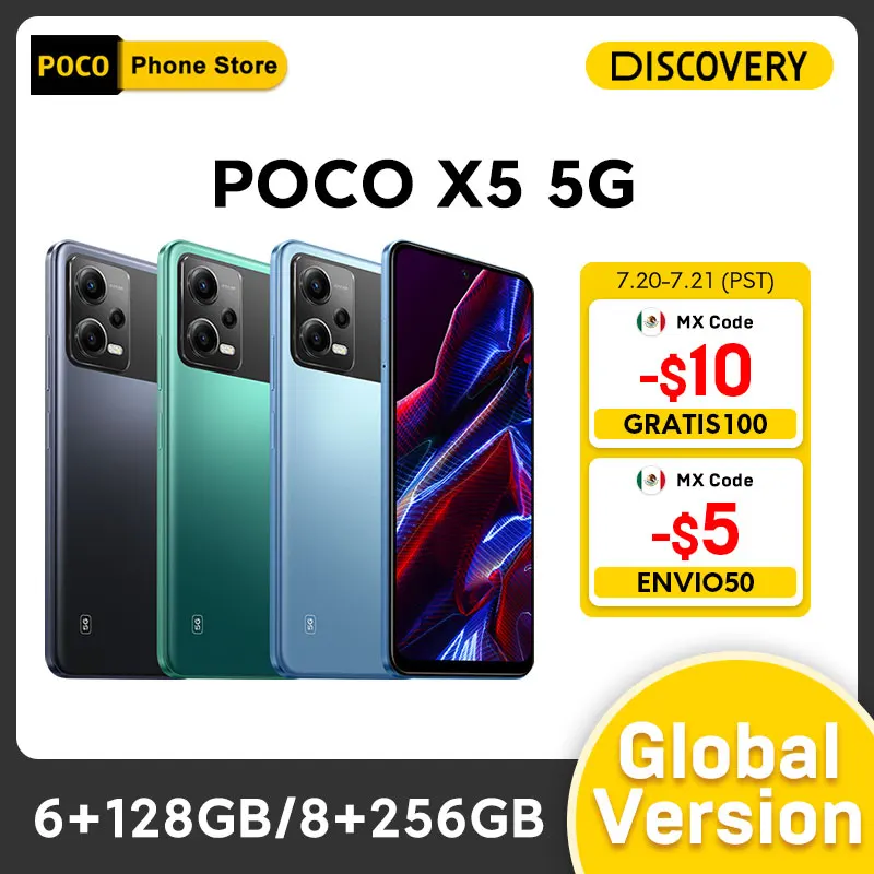 

New POCO X5 5G Global Version 128GB/256GB Snapdragon 695 Octa Core 120Hz AMOLED DotDisplay 33W 5000mAh Battery 48MP Camera NFC