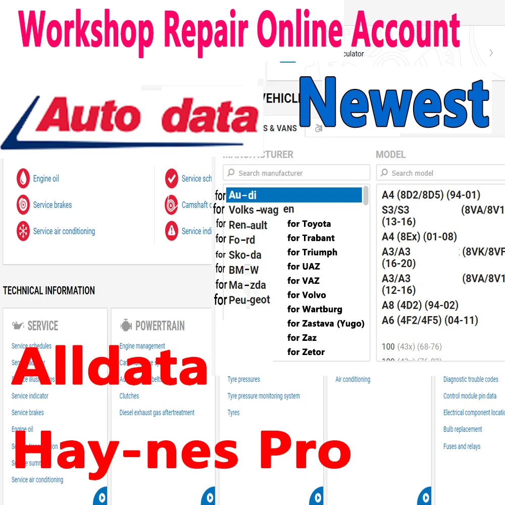 Полная версия бесконтактного программного обеспечения Alldata с автоматическими