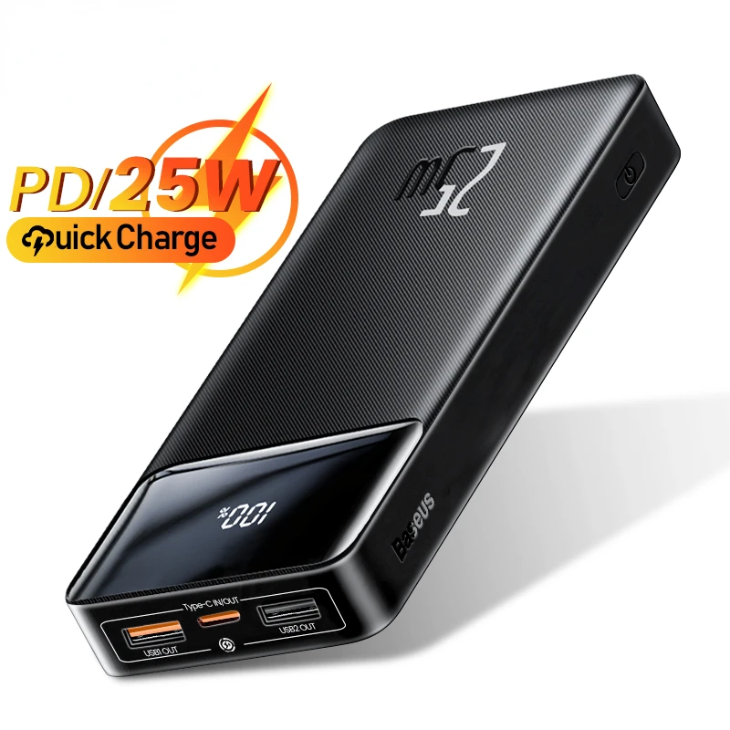 

2023New NEW PD 25W Power Bank 20000mAh Portable Charger External Battery 20000 Fast Charging Powerbank For iPhone Xiaomi mi Pove