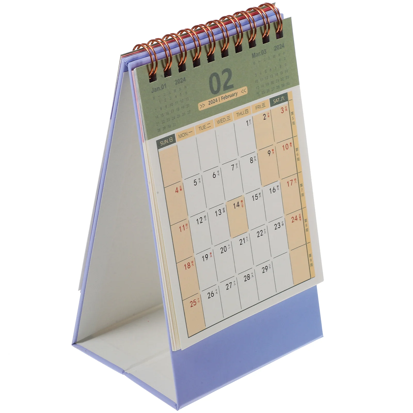 

Easel Monthly Calendar 2024 Desk Portable Calendars Desktop Purple Stand Office Agenda Advent