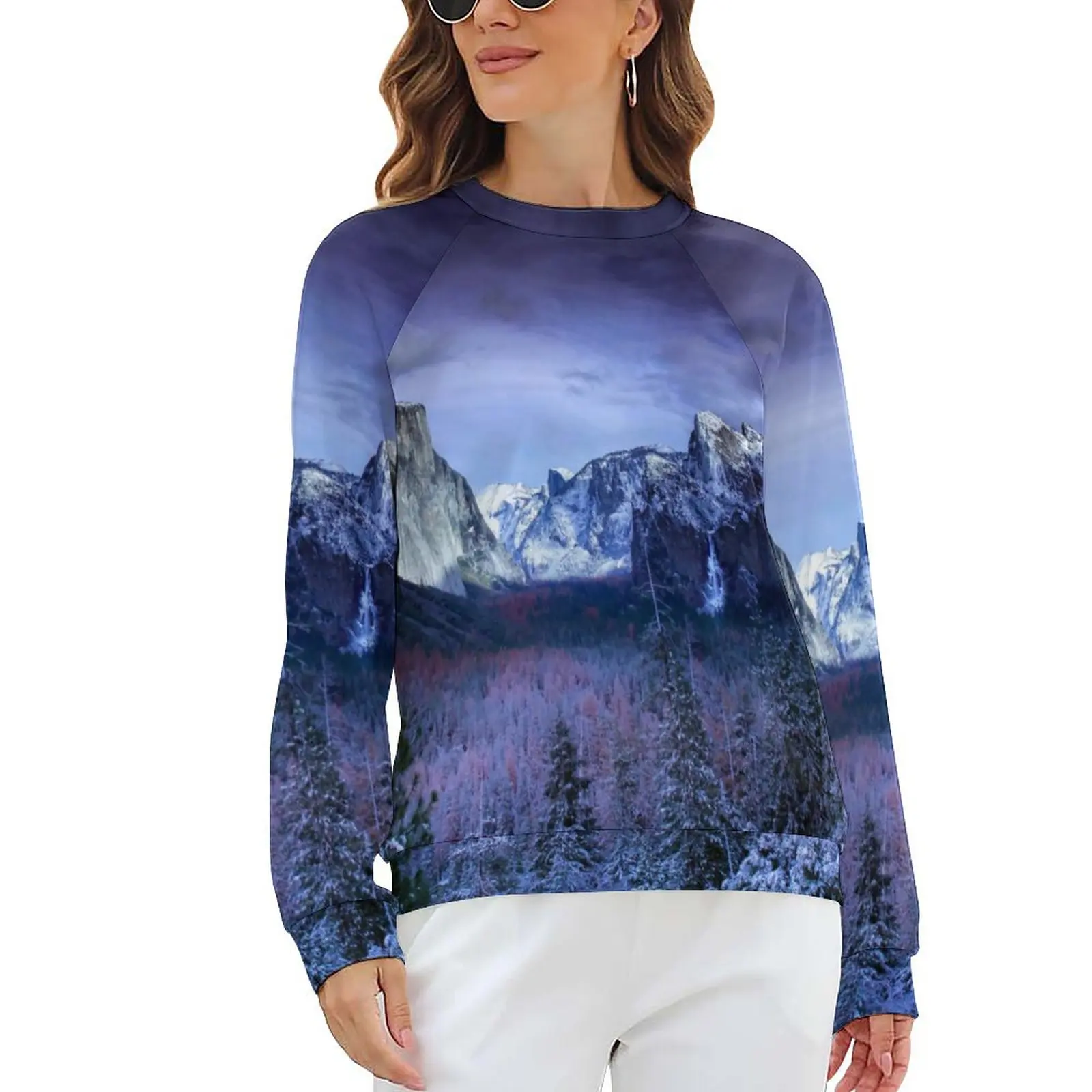 

Violet Mountain Hoodies Womens Clouds Print Harajuku Casual Hoodie Spring Long Sleeve Cool Graphic Clothes 2XL 3XL