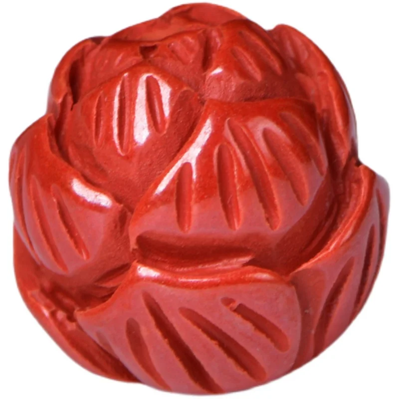 

4A Cinnabar Zinnober богатство Лотос цветок подлинный кварц Кристалл Один бисер Сделай Сам ювелирный материал россыпью бусины