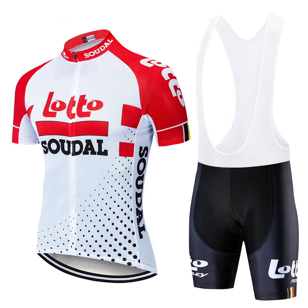 

Новинка 2022, красные велотренажеры команды Lotto Soudal, дышащая велосипедная майка, одежда для езды на велосипеде MTB с коротким рукавом, велосипед...