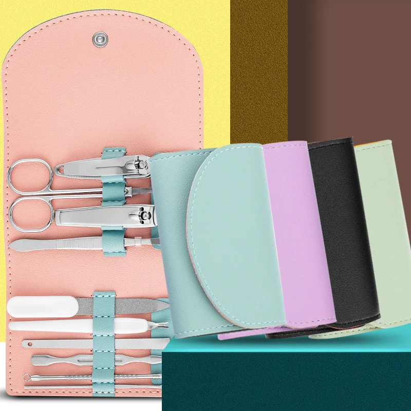 

10pcs/set New Manicure Nail Clippers Pedicure Set Portable Travel Hygiene Kit Stainless Steel Nail Cutter Tool Set