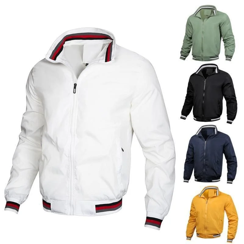 

Spring Bomber Jacket Men's Tide Bump Color Coat Casual Group Waterproof Sunscreen Casual Sports Jacket