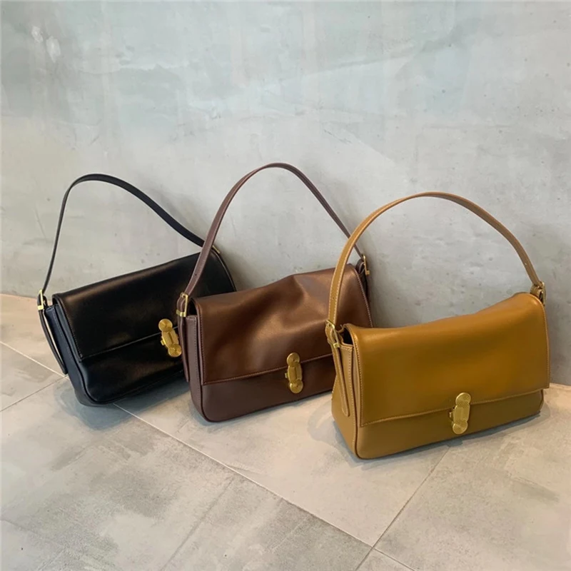 

Niche Design Shoulder Bag Retro Small Square Bags for Women Pu Leather Shoulder Small Shopper Handbag Top Quality Luxury Brand