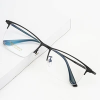 new arrival pure titanium half rim frame eyewears business man style super light myopia spectacles frame