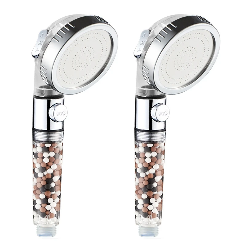 

2X 3 Modes SPA Ion Filter Shower Head High Pressure Saving Water Handheld Shower Nozzle Premium Bathroom Water Filter