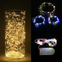 led string lights 1m 2m 3m copper wire light garland wedding party decoration powered by battery white multicolor fairy light