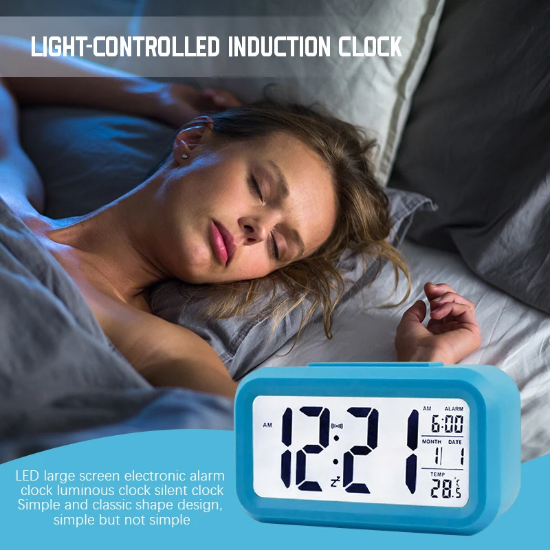 

Функция повтора цифровой будильник обязательно разбудит вас и умное управление идеальный подарок на Рождество, Хэллоуин, День благодарени...