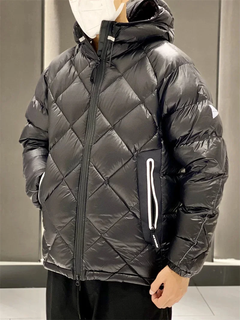 

And Wander Men's Warm Down Jackets 2023 Winter Japanese Urban Outdoor Functional Ultra Light Casual Zipper Hooded Coat For Women