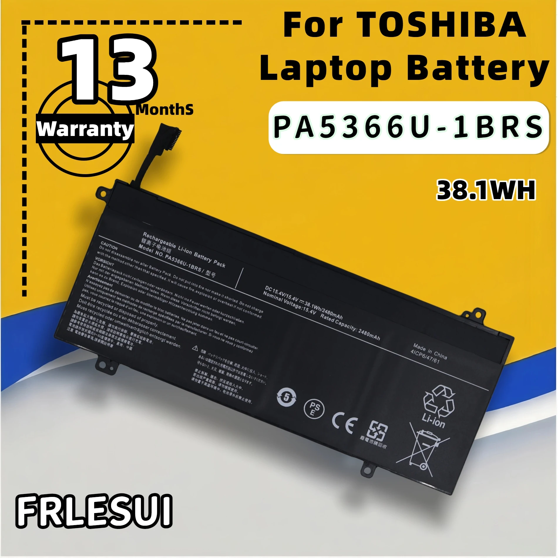 Фото Аккумулятор FRLESUI PA5366U для Toshiba Dynabook Satellite Pro L50-J L50-G L40-G EX50L-K PA5366U-1BRS PA5368U-1BRS PA5368U №1