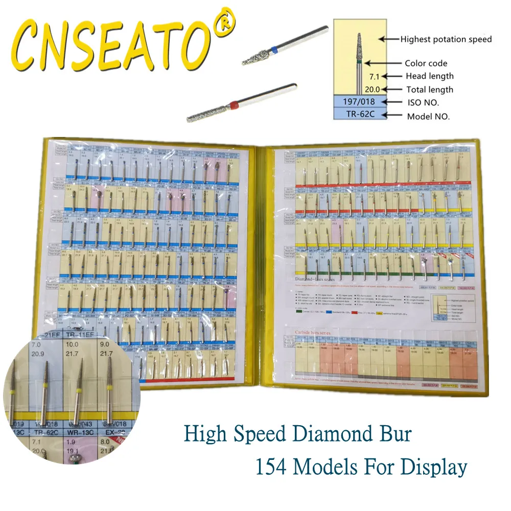 Стоматологический алмазный Бур пробник 154 моделей дисплей для стоматологии