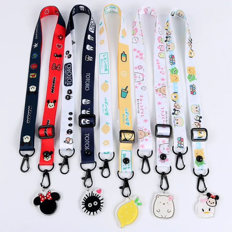 

Disney Cartoon Mickey Mouse Adjustable Diagonal Lanyard Diy Bag Pendant Mobile Phone Shell Strap Wild Fashion Pendant Rope