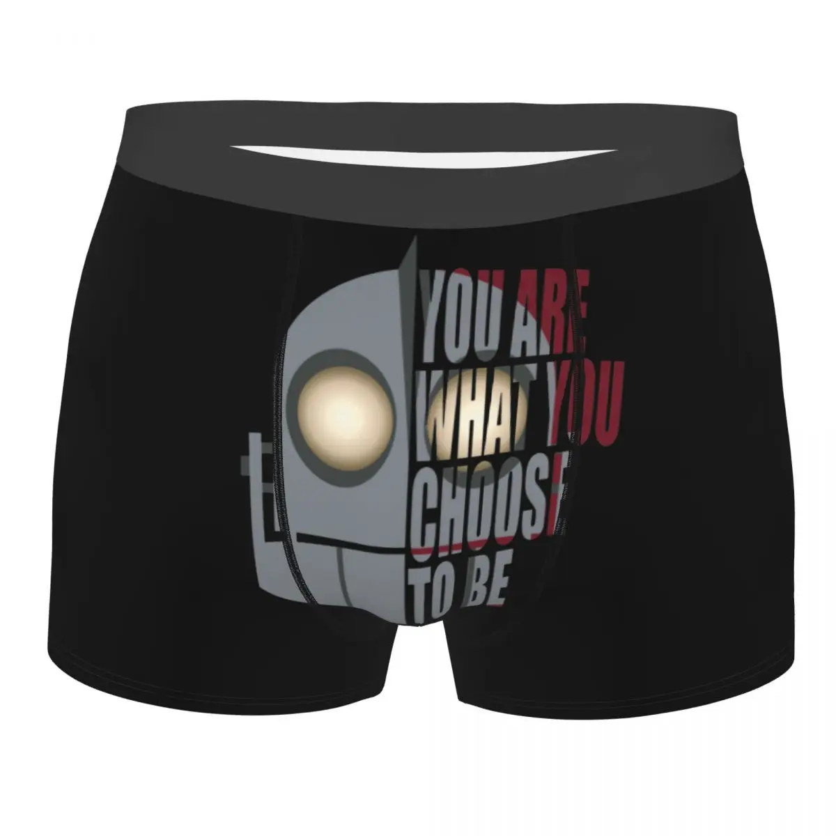 

Men's You Are What You Choose To Be Iron Giant Underwear Funny Boxer Briefs Shorts Panties Homme Breathable Underpants Plus Size