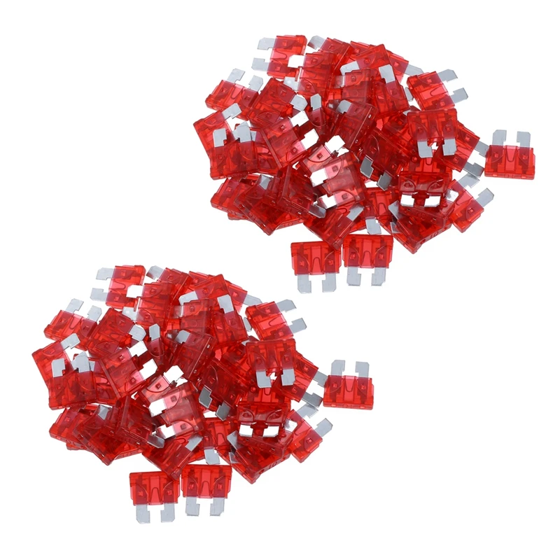 

100X Motorcycle Car ATC ATO Blade Fuse Fuse Fuse Red 10A