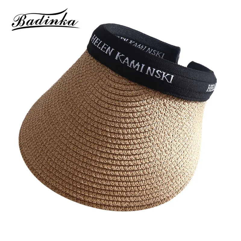 

2022 New Summer Empty Top Helen Kaminski Beach Straw Hat Casquette Femme Large Brim Sunshade Sun Visor Hats for Women Bonnet