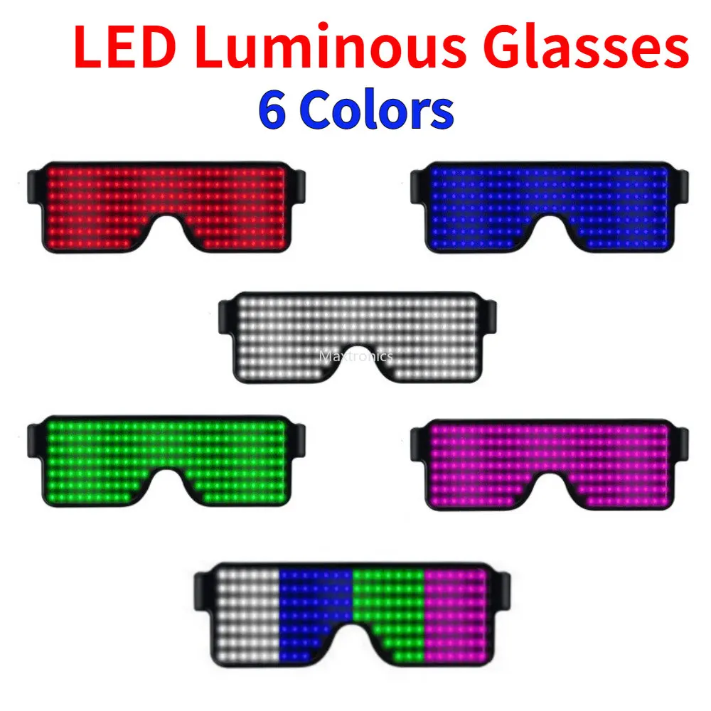 

Free Shipping New LED Luminous Glasses10 Dynamic Flicker Patterns USB Charging For Disco/Bar/Party/Atmosphere Decorative Glasses